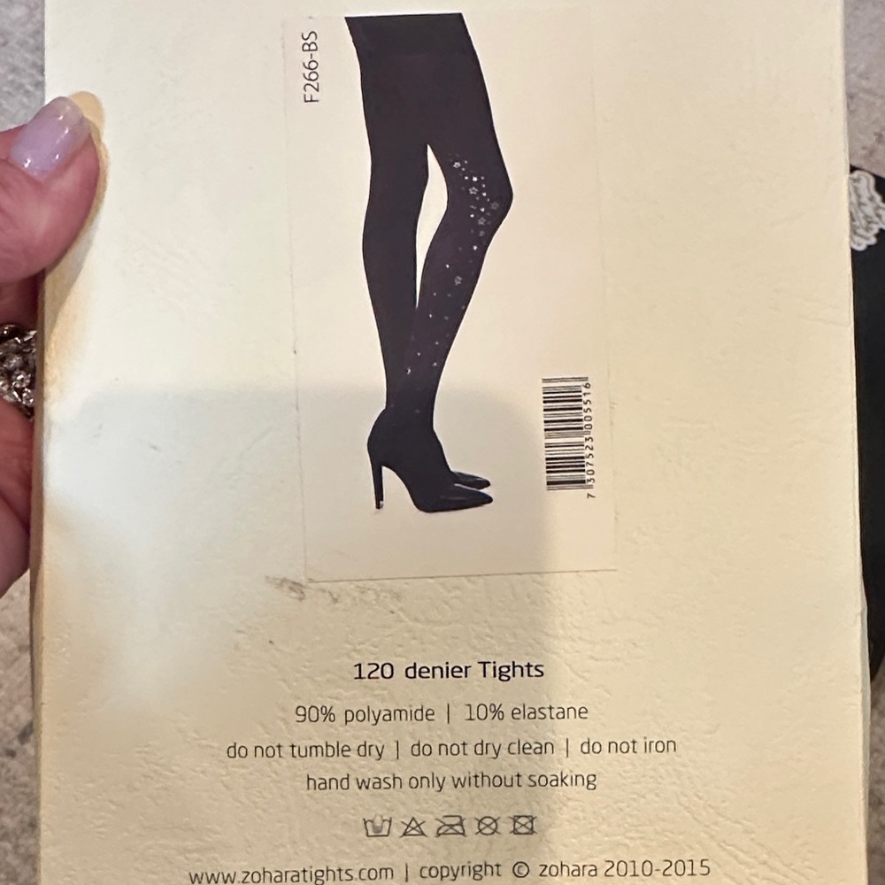 Nwt! Zohara Star Pattern Tights View 4